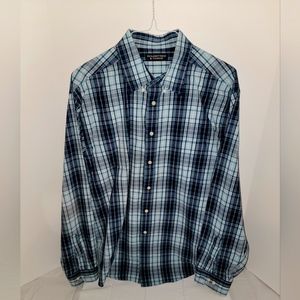 Roundtree and Yorke Mens XL Plaid Long Sleeve Button-up